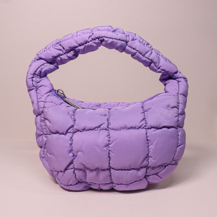 Lilac Purple Puffy Bag